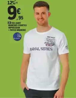 E.Leclerc Tee shirt manches courtes impression patch broderie offre
