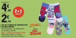 E.Leclerc Lot de 3 paires de chaussettes licence enfant offre
