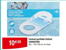 Carrefour Fauteuil gonflable flottant carrefour offre