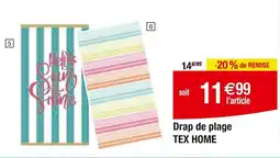Carrefour Drap de plage tex home offre