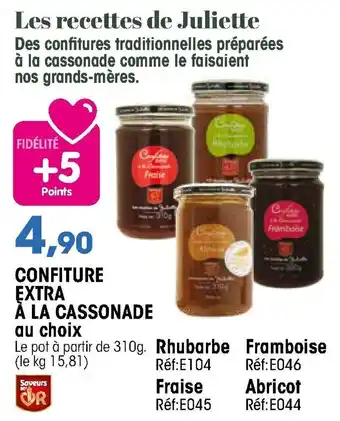 Croque Gel Confiture extra à la cassonade au choix offre