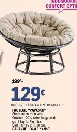 E.Leclerc Brico Fauteuil papasan offre