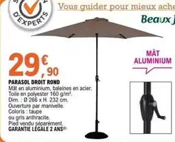 E.Leclerc Brico Parasol droit rond offre