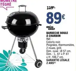 E.Leclerc Brico Barbecue boule à charbon offre