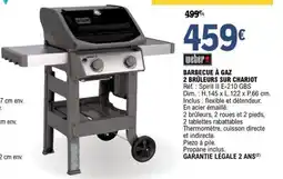 E.Leclerc Brico Barbecue à gaz 2 brûleurs sur chariot offre