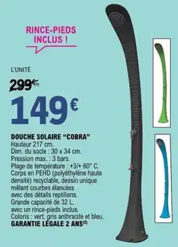 E.Leclerc Brico Douche solaire cobra offre