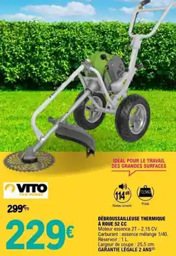 E.Leclerc Brico Débroussailleuse thermique à roue 52 cc offre