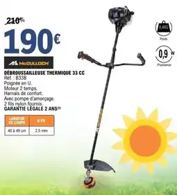 E.Leclerc Brico Débroussailleuse thermique 33 cc offre