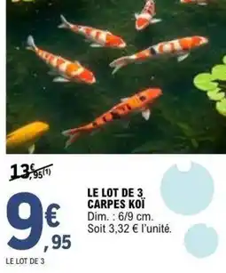 E.Leclerc Brico Le lot de 3 carpes koï offre