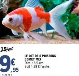 E.Leclerc Brico Le lot de 5 poissons comet mix offre