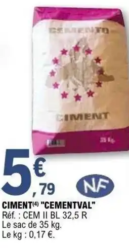 E.Leclerc Brico Ciment cementval offre