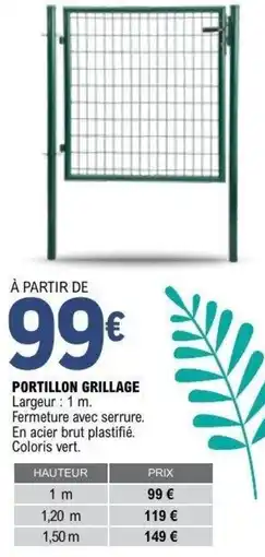 E.Leclerc Brico Portillon grillage offre