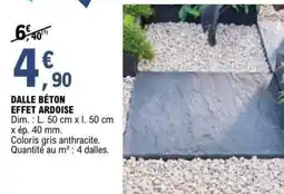 E.Leclerc Brico Dalle béton effet ardoise offre