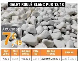 E.Leclerc Brico Galet roulé blanc pur 12 18 offre