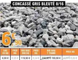 E.Leclerc Brico Concassé gris bleuté 8 16 offre