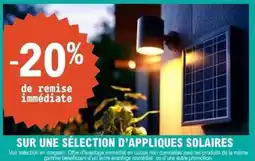 E.Leclerc Brico Sur une sélection d'appliques solaires offre