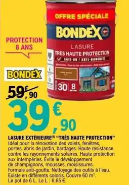 E.Leclerc Brico Lasure extérieure très haute protection offre