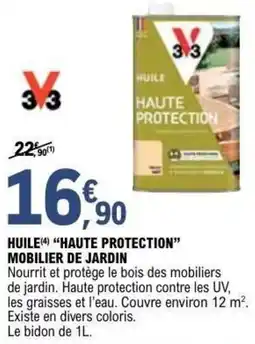 E.Leclerc Brico Huile haute protection mobilier de jardin offre