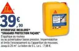 E.Leclerc Brico Hydrofuge incolore sikagard protection façade offre