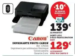 Hyper U IMPRIMANTE PHOTO CANON offre