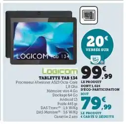 Hyper U Logicom Tablette Tab 134 offre