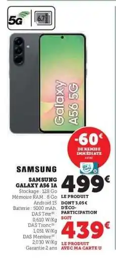 Hyper U Samsung Galaxy A56 5G offre