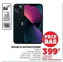 Hyper U iPhone 13 Reconditionné offre