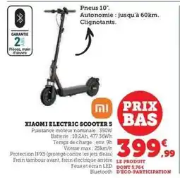 Super U Xiaomi Electric Scooter 5 offre