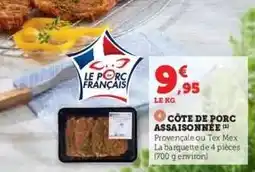 Hyper U CÔTE DE PORC ASSAISONNÉE offre