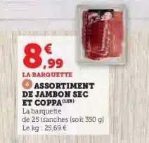 Hyper U ASSORTIMENT DE JAMBON SEC ET COPPA offre