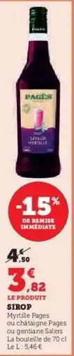 Hyper U Sirop offre