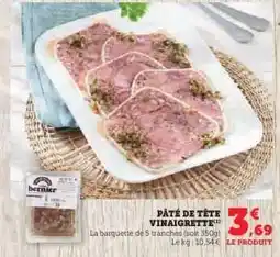 Hyper U PÂTÉ DE TÊTE VINAIGRETTE offre