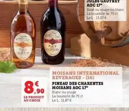 Hyper U PINEAU DES CHARENTES MOISANS AOC 17° offre