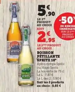 Hyper U Boisson Pétillante Spritz 10° offre