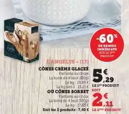 Hyper U CÔNES CRÈME GLACÉE offre