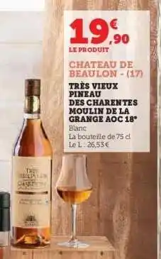 Hyper U CHATEAU DE BEAULON - (17) offre
