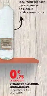 Hyper U VINAIGRE D'ALCOOL INCOLORE 8% offre