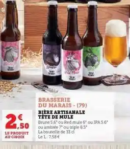 Hyper U BIÈRE ARTISANALE TÊTE DE MULE offre
