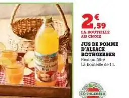 Hyper U Jus de Pomme d'Alsace Rothgerber offre