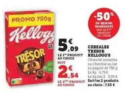 Super U Céréales Trésor Kellogg's offre