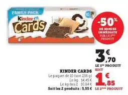 Super U KINDER Cards offre