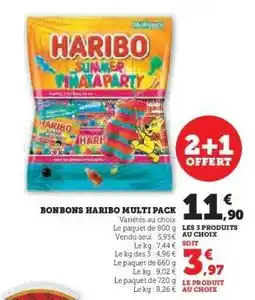 Super U BONBONS HARIBO MULTI PACK offre