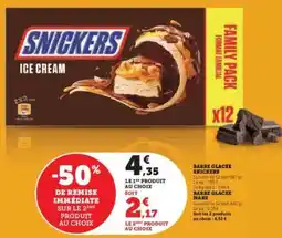 Super U Barre Glacée Snickers offre