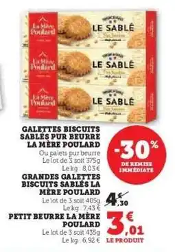 Super U Petit Beurre La Mère Poulard offre
