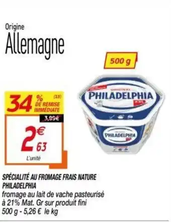 Netto Spécialité au fromage frais nature philadelphia offre
