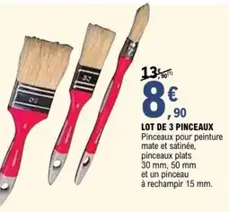 E.Leclerc Brico Lot de 3 pinceaux offre
