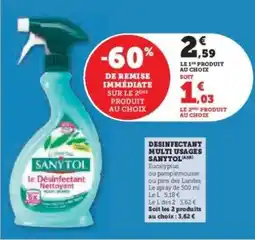 Super U DESINFECTANT MULTI USAGES SANYTOL offre