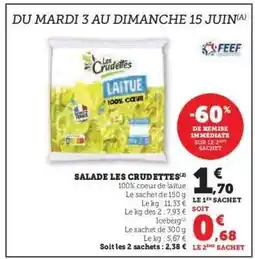 Super U Salade Les Crudettes offre