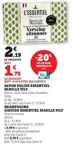 Savon Solide Essentiel Famille Fily