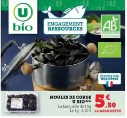 Super U Moules de Corde U Bio offre